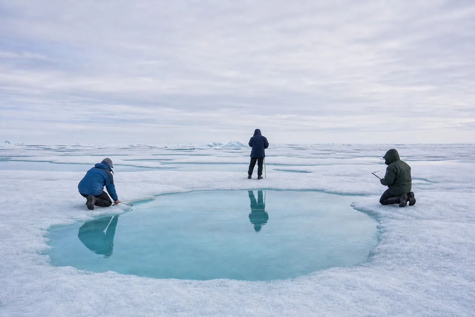 At the ice edge north of Svalbard