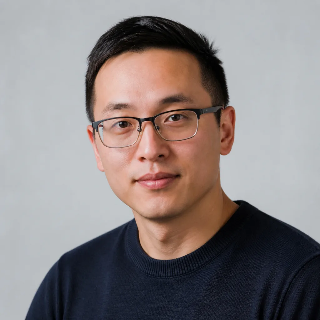 Studio portrait of Theo Nguyen, digital product lead.