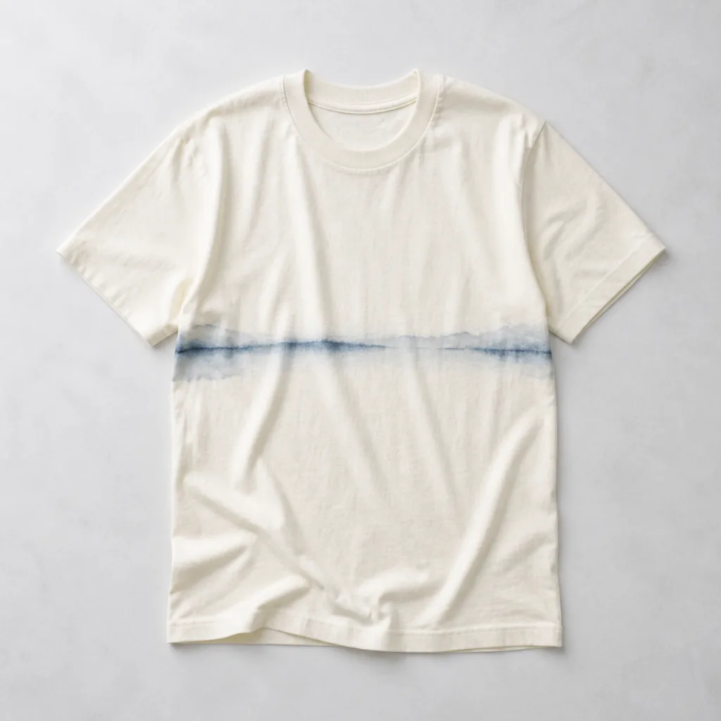 Tide Line Organic Tee on a pale studio background.