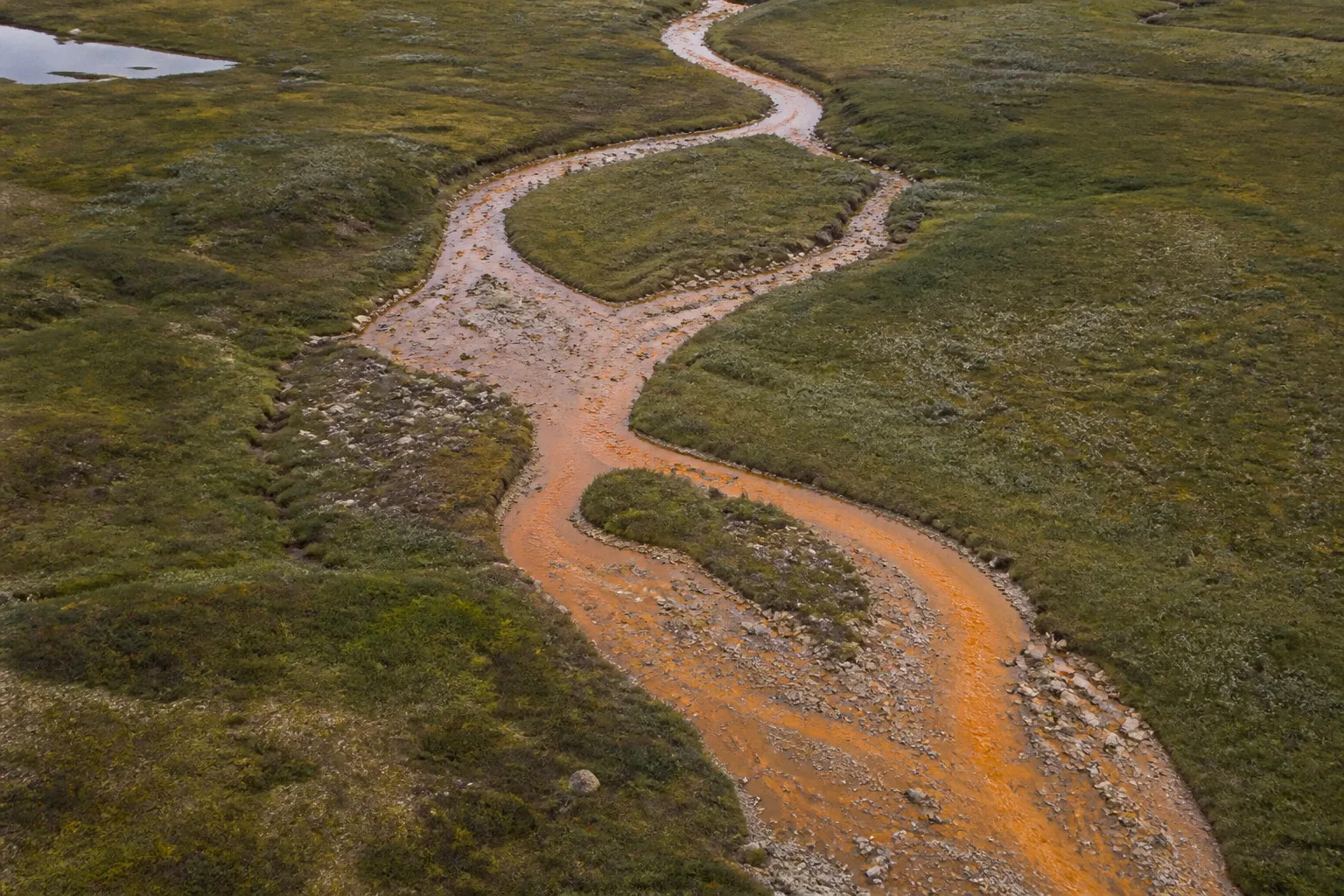 When an Arctic river turns orange
