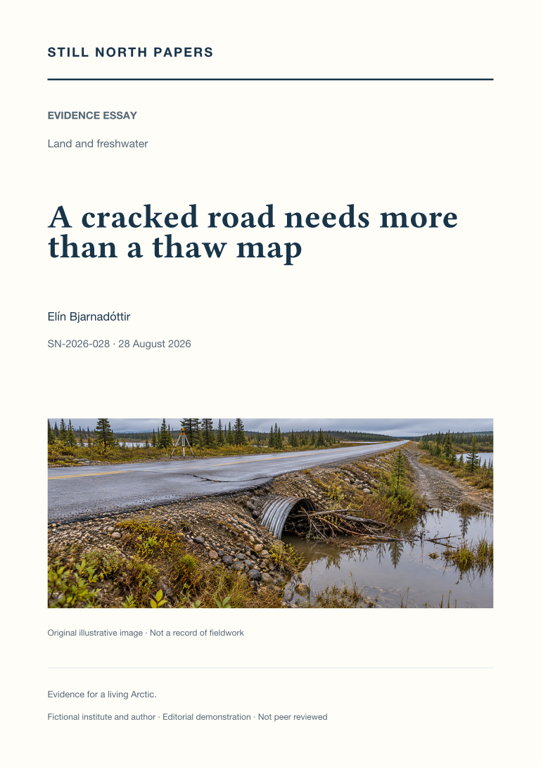 A cracked road needs more than a thaw map: Still North Papers cover