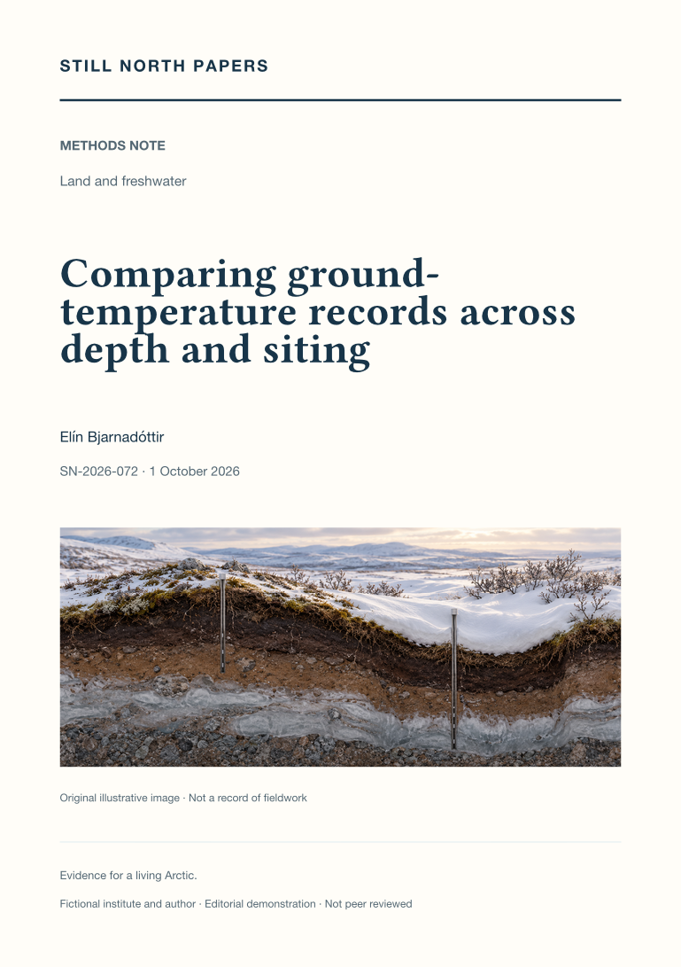 Comparing ground-temperature records across depth and siting: Still North Papers cover