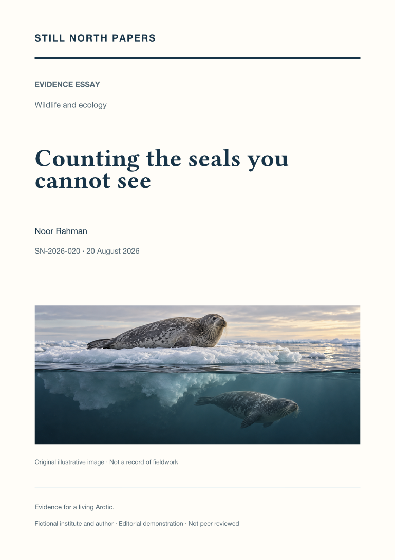 Counting the seals you cannot see: Still North Papers cover