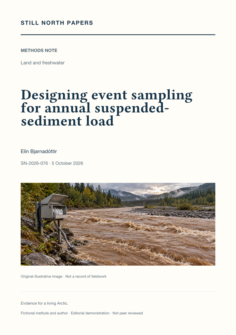 Designing event sampling for annual suspended-sediment load: Still North Papers cover