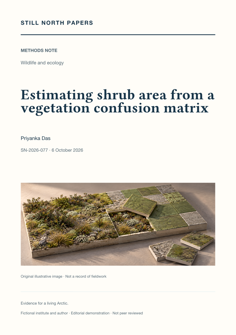 Estimating shrub area from a vegetation confusion matrix: Still North Papers cover