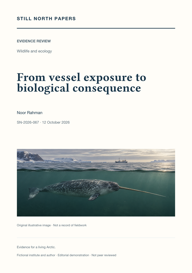 From vessel exposure to biological consequence: Still North Papers cover