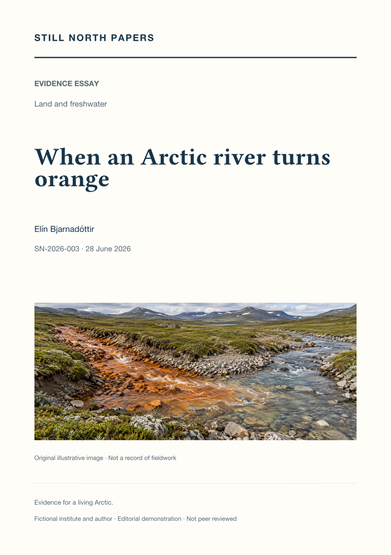When an Arctic river turns orange: Still North Papers cover