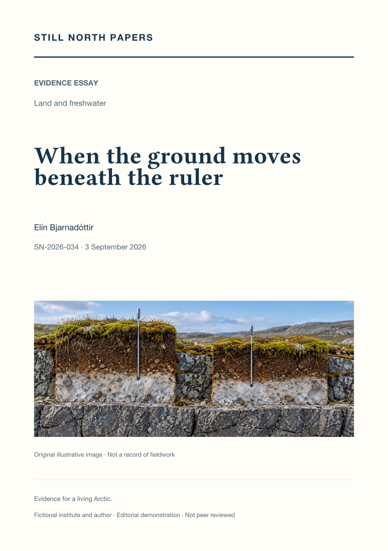 When the ground moves beneath the ruler: Still North Papers cover